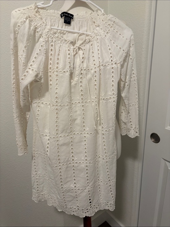 Amanda’s Fashion Other - Thread & Supply White Eyelet Long-Sleeve Peasant Dress